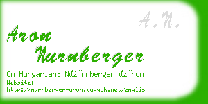 aron nurnberger business card